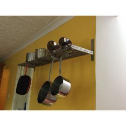 Pots and pans rack.