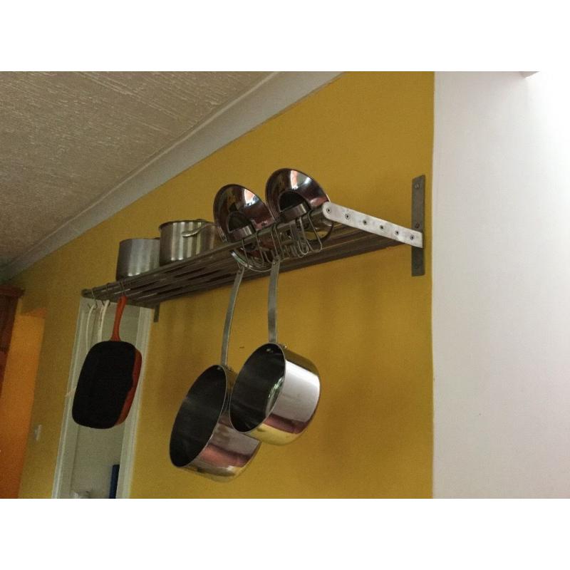 Pots and pans rack.