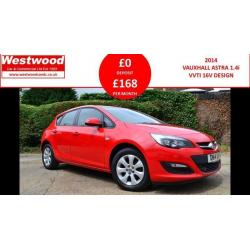 2014 VAUXHALL ASTRA 1.4 DESIGN 16V HATCHBACK PETROL