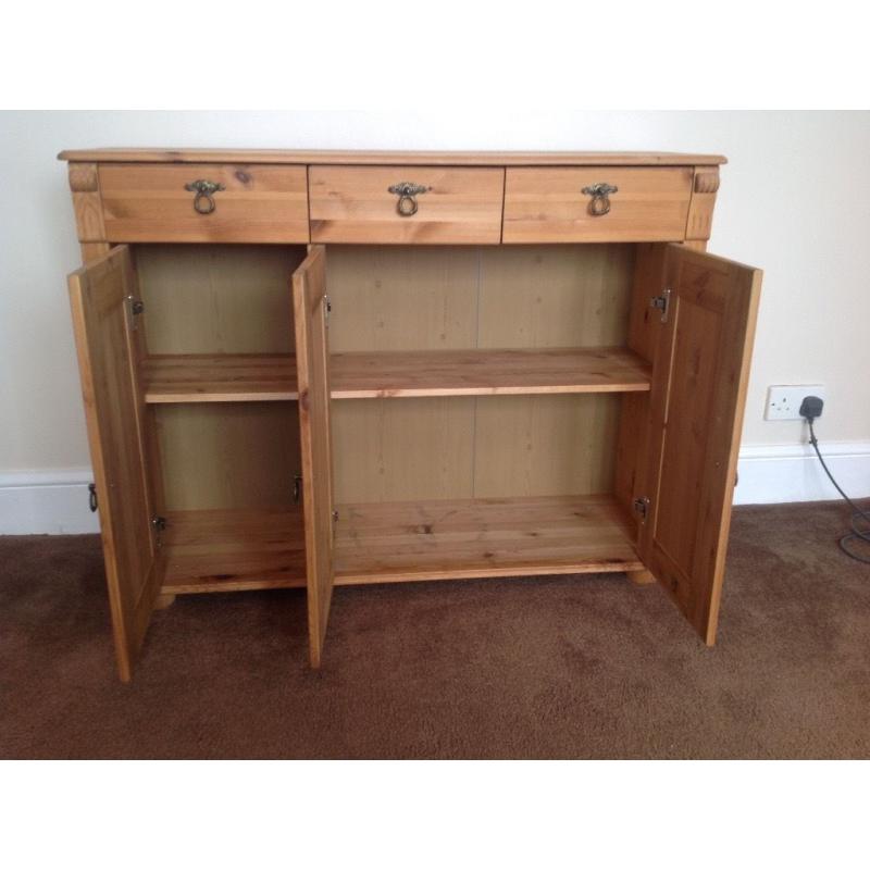 Pine sideboard, Pine corner tv cabinet