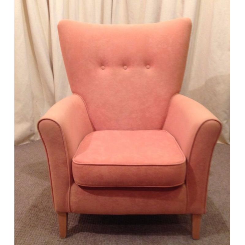 Peach / Orange Shackletons High Wing Easy Chair - OAP Armchair Stylish Design