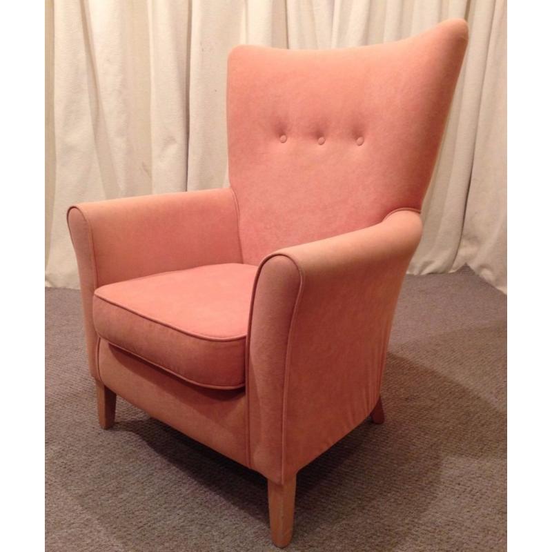 Peach / Orange Shackletons High Wing Easy Chair - OAP Armchair Stylish Design