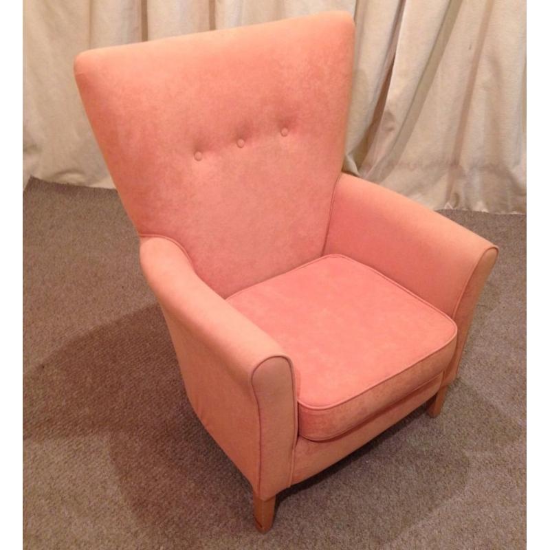 Peach / Orange Shackletons High Wing Easy Chair - OAP Armchair Stylish Design