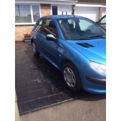 PEUGEOT 206 1.4 LX REG 2002 MET BLUE 3 DOOR LOW MILEAGE 7O351 MOT CLEAN TIDY RELIABLE CAR