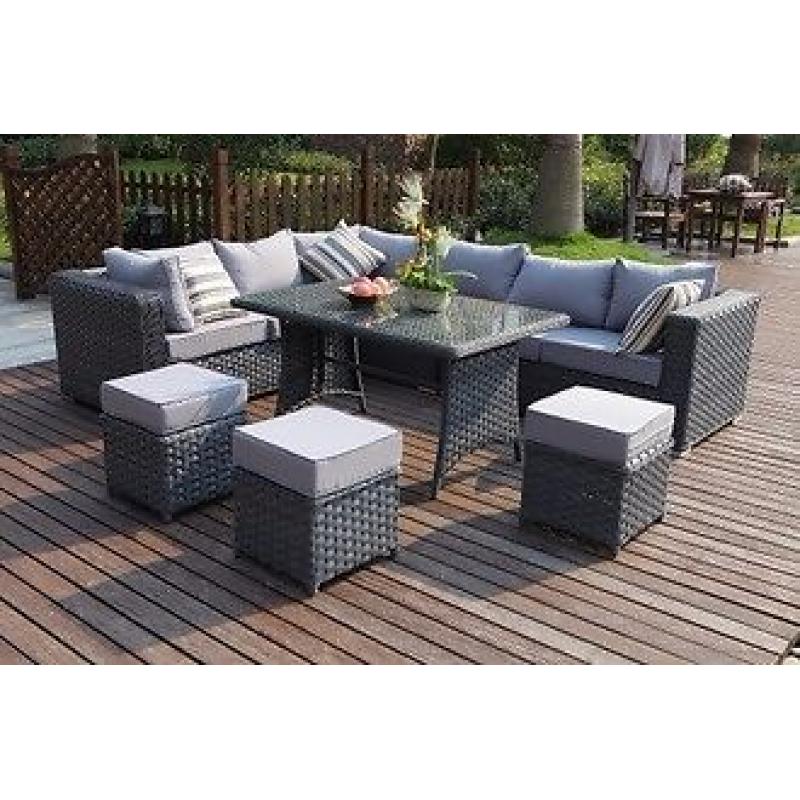 * NEW * 9 seater garden outdoor dining set furniture RRP 990