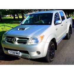 ?TOP SPEC (NO VAT)?2008 TOYOTA HILUX INVINCIBLE D4D 3.0 DIESEL ? ALLOYS ? FULL LEATHER ?AUTOMATIC