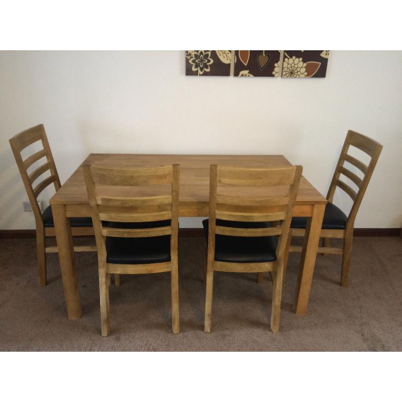 Oak Table with 4 Chairs