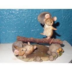 Border fine arts 3 Mice ornaments