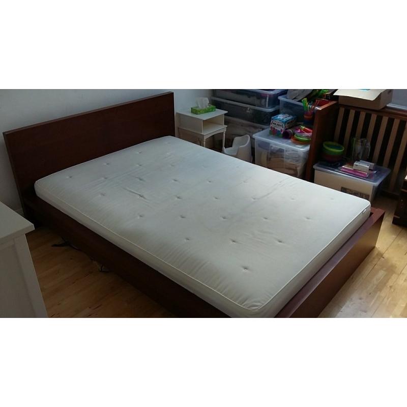 IKEA double bed with mattress