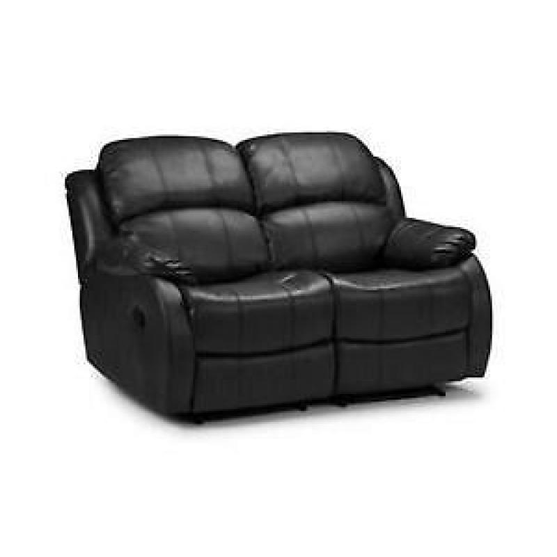 black leather 2 seater brand new 70%off shop price?