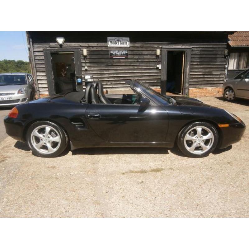 02 PORCHE BOXTER 2.7 POWER ROOF CONVERTABLE BLACK/BLACK LEATHER HEATED SEATS