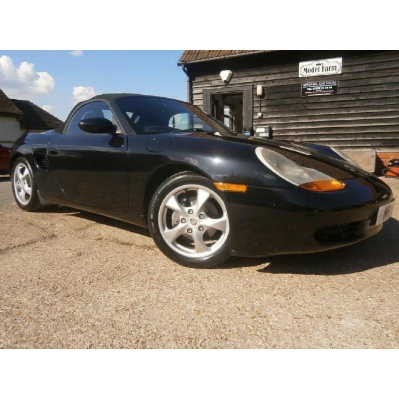 02 PORCHE BOXTER 2.7 POWER ROOF CONVERTABLE BLACK/BLACK LEATHER HEATED SEATS