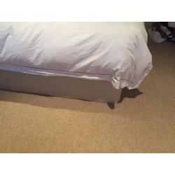 King size cream divan base - ready for immediate collection