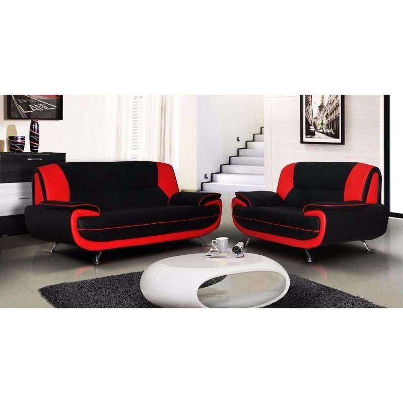 BRAND NEW -U.K DELIVERY 3 +2 SEATER SOFA AVAILABLE IN RED AND BLACK OR WHITE & BLACK