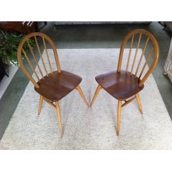 Ercol Windsor Hoop Back Kitchen/Dining Room Chairs 1960's