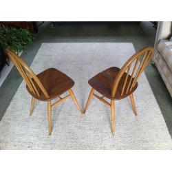 Ercol Windsor Hoop Back Kitchen/Dining Room Chairs 1960's