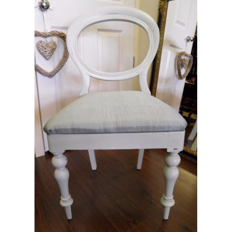 Gorgeous Up Cycled Victorian Ballon Back Chair - WE CAN DELIVER ACROSS THE UK