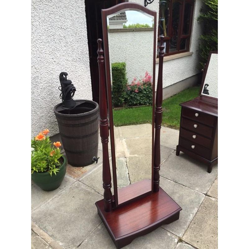 Mahogany mirror large