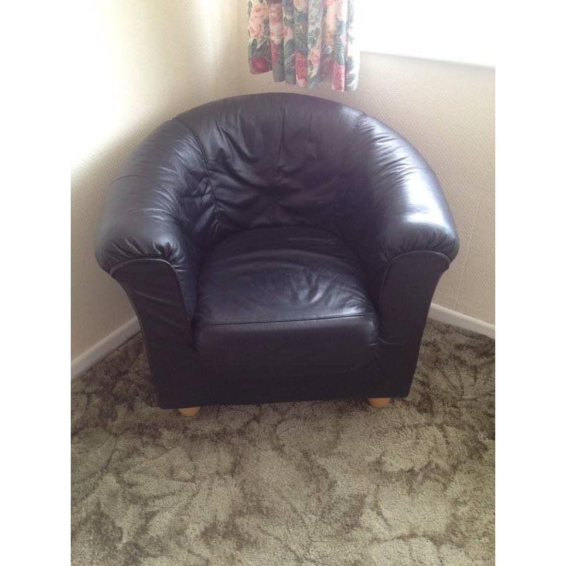 black leather chair