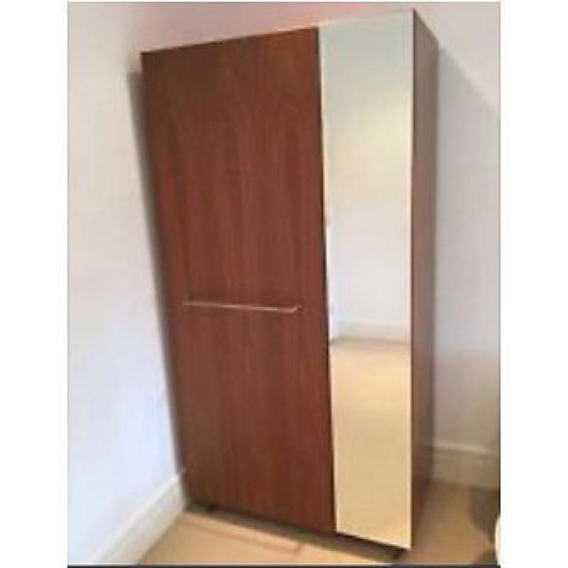 Habitat ikebana walnut wardrobe excellent condition dismantled and ready to collect