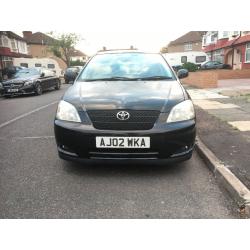 Toyota Corolla 2002 1.6 VVT-i T3 5dr Black 3 Owners Excellent Condition