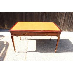 HOBBS & CO Large Antique Writing Table with Power Sockets.