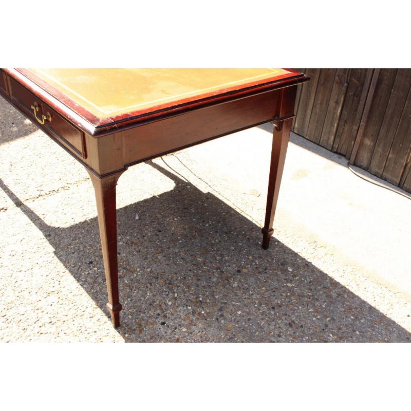 HOBBS & CO Large Antique Writing Table with Power Sockets.