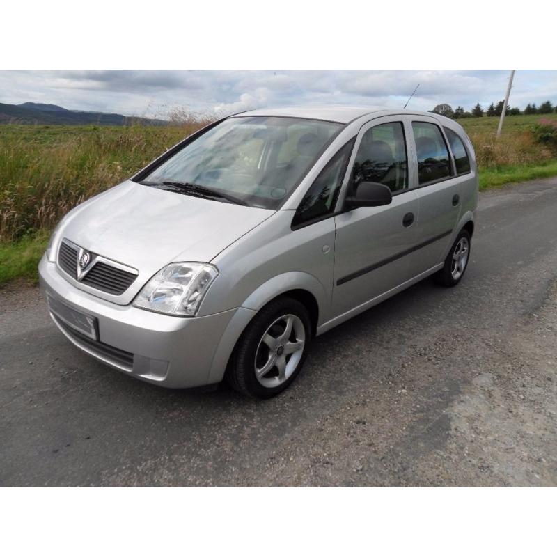 Vauxhall Meriva 2003, 1.6 petrol, full years MOT