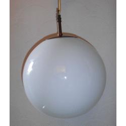 ANTIQUE Large Opaline Milk Glass School Classroom industrial ceiling light