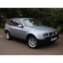 EXCELLENT DIESEL 4X4!!! 54 REG BMW X3 2.0 d SE 5dr, 6 SPEED, FULL LEATHER, FSH