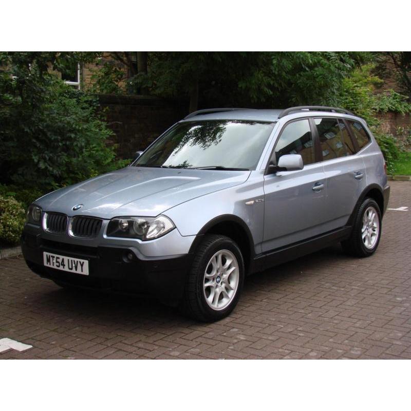 EXCELLENT DIESEL 4X4!!! 54 REG BMW X3 2.0 d SE 5dr, 6 SPEED, FULL LEATHER, FSH