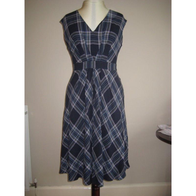 Blue Tartan Monsoon Dress UK size 14