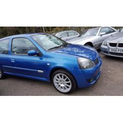 Renault Clio 2.0 16v Renaultsport Cup +1 OWNER SINCE NEW+MOT APRIL 17+6 MONTH WARRANTY INCLUDED