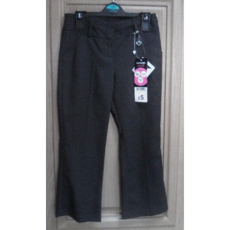 Girls grey school trousers (with tags) 4-5