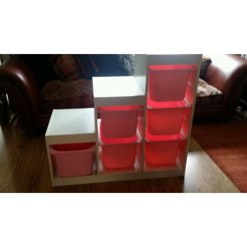 IKEA TROFAST WHITE STORAGE UNIT