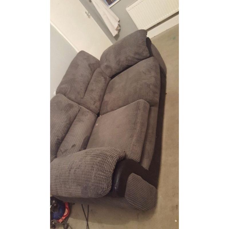 2 seater charcoal grey sofa