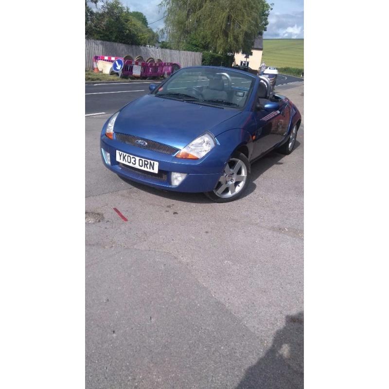 FORD STREETKA CABRIOLET, 2003, 1.6, PETROL, MANUAL, MOT till June 2017