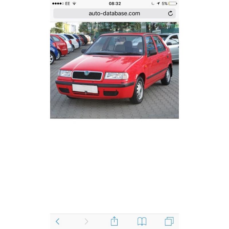 Skoda Felicia 16k mileage full tank petrol one owner from new runs ok mot till 28th sept