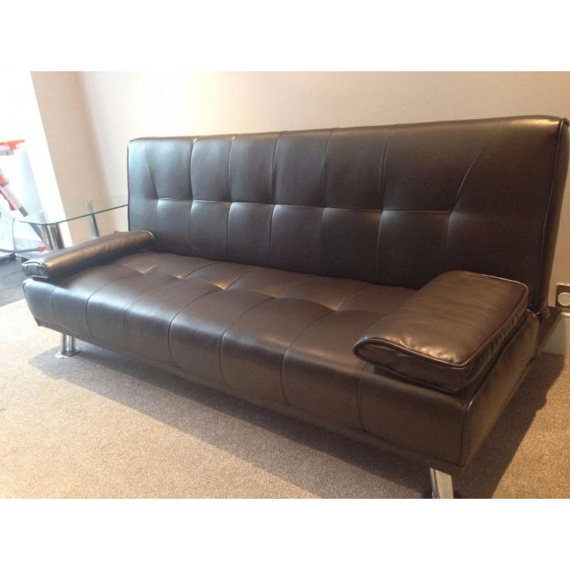 luxury faux leather sofa cum bed - 3 Seater