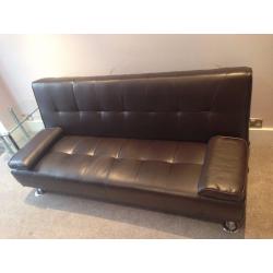 luxury faux leather sofa cum bed - 3 Seater