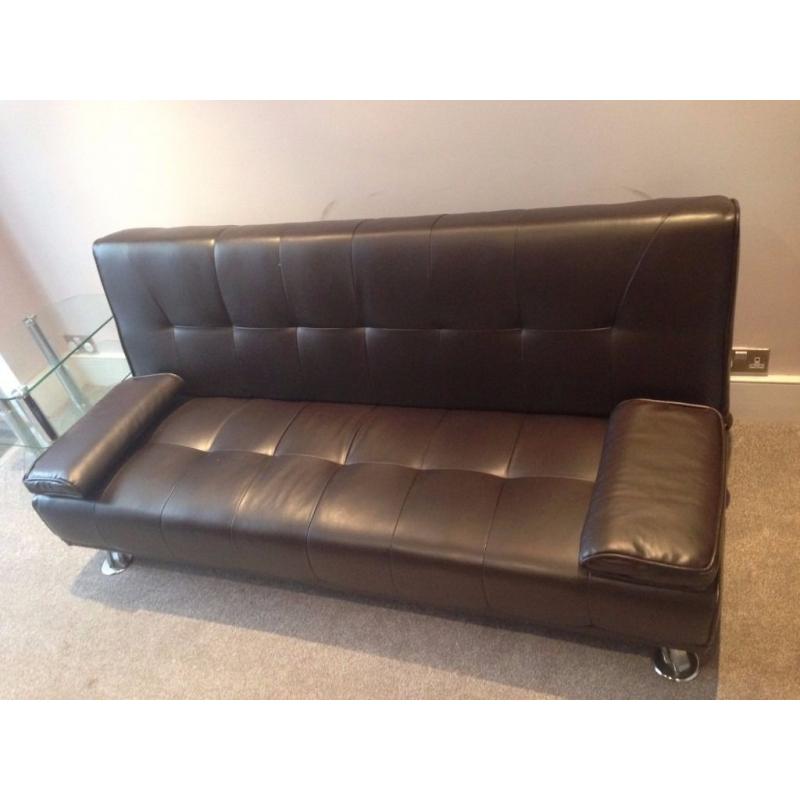 luxury faux leather sofa cum bed - 3 Seater