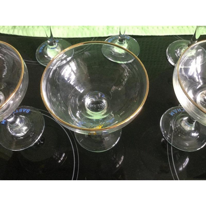 BABYCHAM GLASSES - COMPLETE SET OF 6 - COLLECTABLE