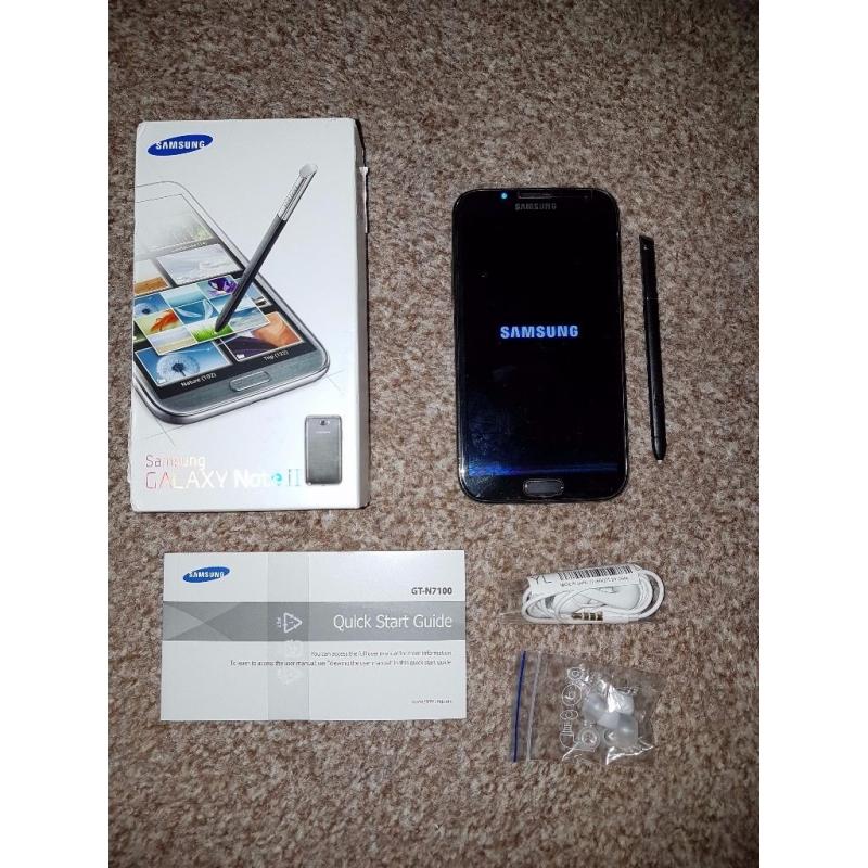 Samsung Galaxy Note 2 With Stylus (Factory Unlocked) with box and 4 cases