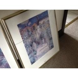 2 Gold-Framed, Claude Monet Prints