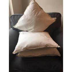 3 cream cushions!