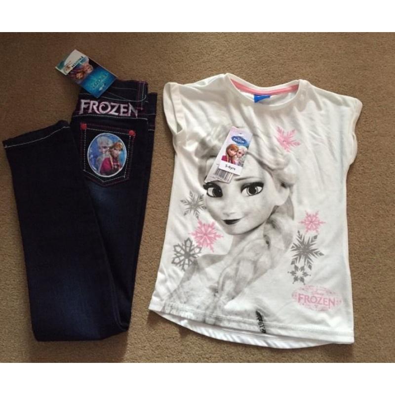 Frozen t shirt and jeans NEW