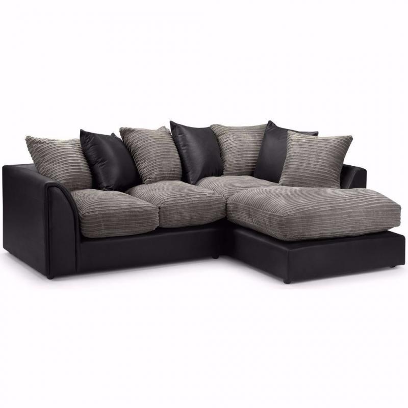 Byron corner sofas / 3+2 seater sofa set or corner sofa /grey/black or beige/brown