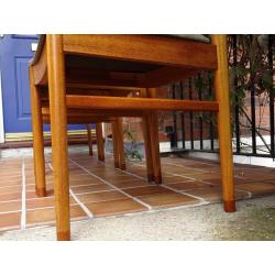 Vintage Mid Century Teak Ladder Back Dining Chairs x 4