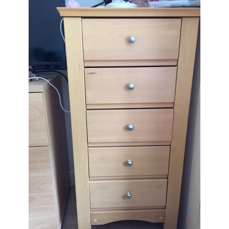 5 draw chest of draws for sale