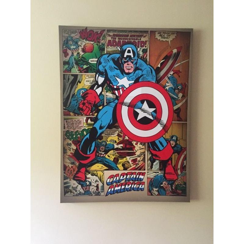 Marvel captain America canvas picture